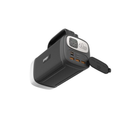 Повербанк C61 для ноутбука 60000 mAh 100W — чорний (з ліхтарем і ручкою)